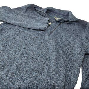 Eddie Bauer 1/4 Zip‎ Pullover Fleece Jacket Size Small Men's Blue Long Sleeves